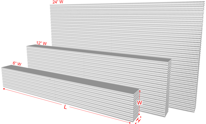thumbnail image 2 of Pentabrick High Density Honeycomb Waterjet Bricks – 48x24x4 – PENTAPUR Cutting Material 2 of 5